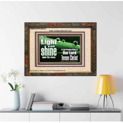 THE LIGHT SHINE UPON THEE  Custom Wall Décor  GWFAITH10314  "18X16"