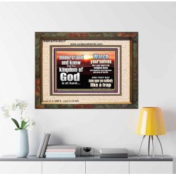 BEWARE OF THE CARE OF THIS LIFE  Unique Bible Verse Portrait  GWFAITH10317  "18X16"