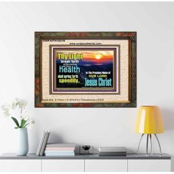 THY HEALTH WILL SPRING FORTH SPEEDILY  Custom Inspiration Scriptural Art Portrait  GWFAITH10319  "18X16"