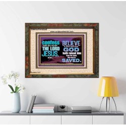 IN CHRIST JESUS IS ULTIMATE DELIVERANCE  Bible Verse for Home Portrait  GWFAITH10343  "18X16"