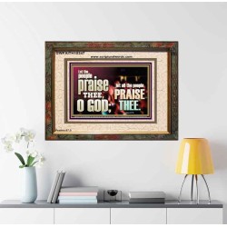 LET ALL THE PEOPLE PRAISE THEE O LORD  Printable Bible Verse to Portrait  GWFAITH10347  "18X16"