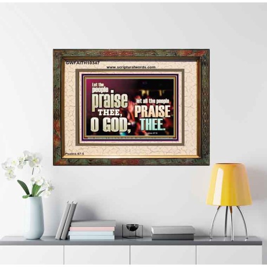 LET ALL THE PEOPLE PRAISE THEE O LORD  Printable Bible Verse to Portrait  GWFAITH10347  