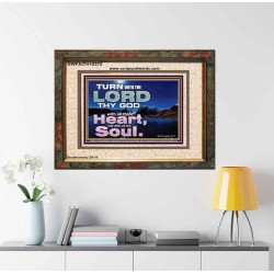 TURN UNTO THE LORD WITH ALL THINE HEART  Unique Scriptural Portrait  GWFAITH10372  "18X16"