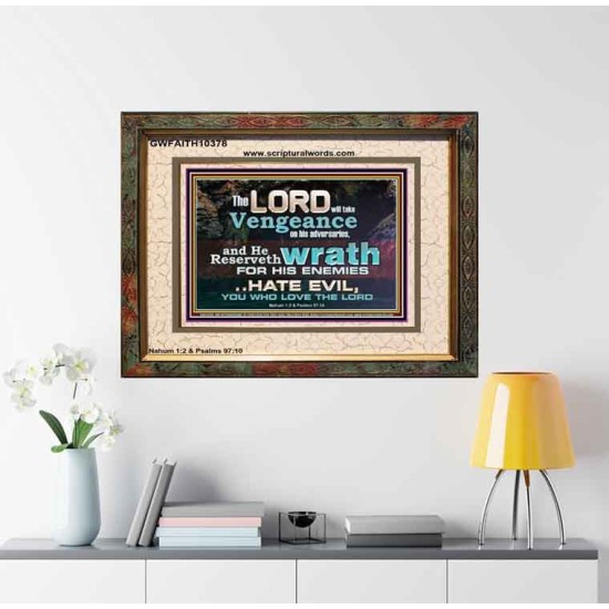 HATE EVIL YOU WHO LOVE THE LORD  Children Room Wall Portrait  GWFAITH10378  