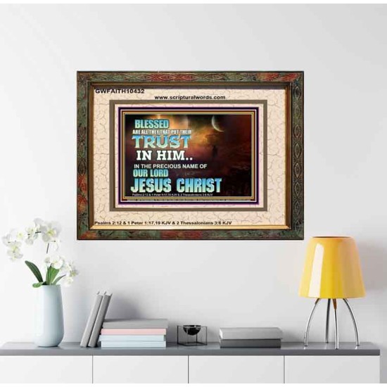 THE PRECIOUS NAME OF OUR LORD JESUS CHRIST  Bible Verse Art Prints  GWFAITH10432  