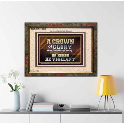 CROWN OF GLORY FOR OVERCOMERS  Scriptures Décor Wall Art  GWFAITH10440  "18X16"