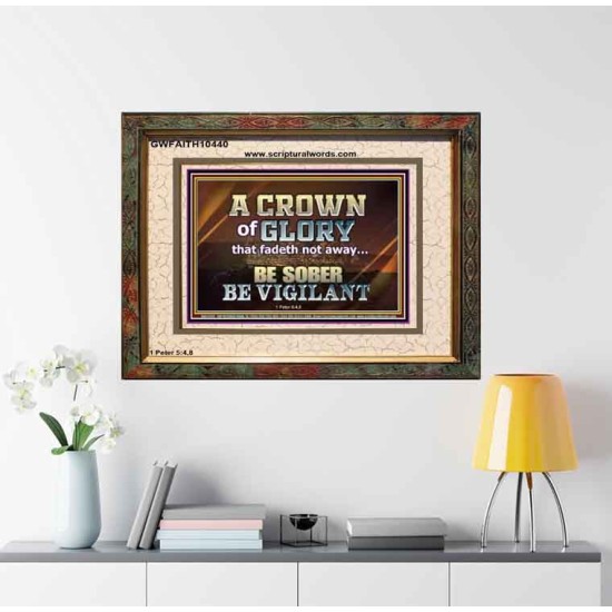 CROWN OF GLORY FOR OVERCOMERS  Scriptures Décor Wall Art  GWFAITH10440  