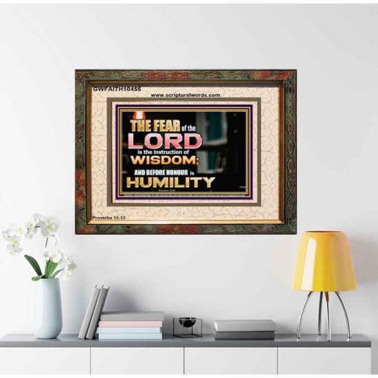 BEFORE HONOUR IS HUMILITY  Scriptural Portrait Signs  GWFAITH10455  