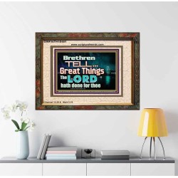 THE LORD DOETH GREAT THINGS  Bible Verse Portrait  GWFAITH10481  "18X16"