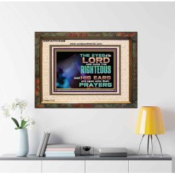 THE EYES OF THE LORD ARE OVER THE RIGHTEOUS  Religious Wall Art   GWFAITH10486  "18X16"