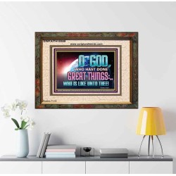 O GOD WHO HAS DONE GREAT THINGS  Scripture Art Portrait  GWFAITH10508  "18X16"