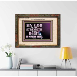 JEHOVAH THE STRENGTH OF MY HEART  Bible Verses Wall Art & Decor   GWFAITH10513  "18X16"