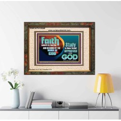 FAITH COMES BY HEARING THE WORD OF CHRIST  Christian Quote Portrait  GWFAITH10558  "18X16"