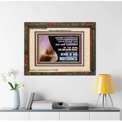 GIVE YOURSELF TO DO THE DESIRES OF GOD  Inspirational Bible Verses Portrait  GWFAITH10628B  "18X16"