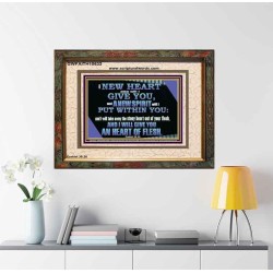 I WILL GIVE YOU A NEW HEART AND NEW SPIRIT  Bible Verse Wall Art  GWFAITH10633  "18X16"