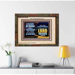 THE WORD OF THE LORD IS CERTAIN AND IT WILL HAPPEN  Modern Christian Wall Décor  GWFAITH10780  "18X16"