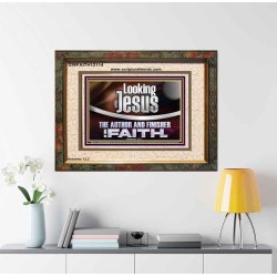 LOOKING UNTO JESUS THE AUTHOR AND FINISHER OF OUR FAITH  Modern Wall Art  GWFAITH12114  "18X16"