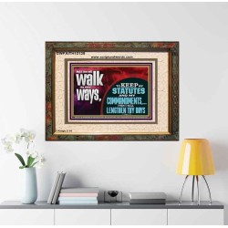 KEEP MY STATUTES AND MY COMMANDMENTS  Custom Wall Scripture Art  GWFAITH12125  "18X16"