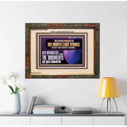 REMEMBER HIS MARVELLOUS WORKS THAT HE HATH DONE  Custom Modern Wall Art  GWFAITH12138  "18X16"