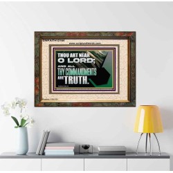 ALL THY COMMANDMENTS ARE TRUTH O LORD  Inspirational Bible Verse Portrait  GWFAITH12164  