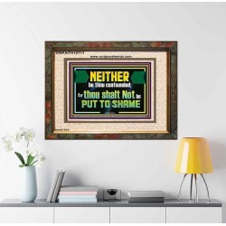 NEITHER BE THOU CONFOUNDED  Encouraging Bible Verses Portrait  GWFAITH12711  "18X16"