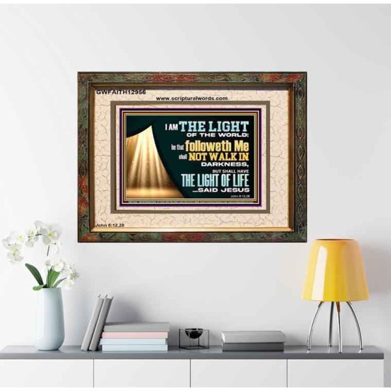 HE THAT FOLLOWETH ME SHALL NOT WALK IN DARKNESS  Modern Christian Wall Décor  GWFAITH12956  