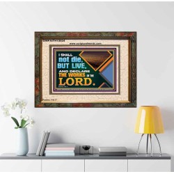 I SHALL NOT DIE BUT LIVE AND DECLARE THE WORKS OF THE LORD  Eternal Power Portrait  GWFAITH13034  "18X16"