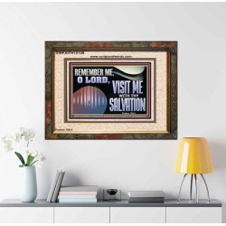 VISIT ME O LORD WITH THY SALVATION  Glass Portrait Scripture Art  GWFAITH13136  "18X16"