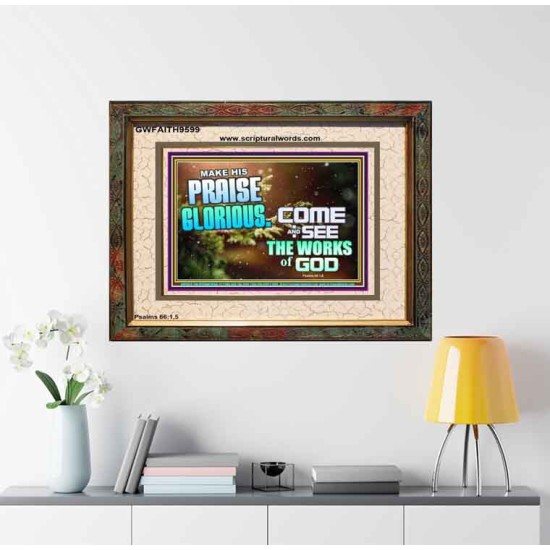 MAKE HIS PRAISE GLORIOUS  Modern Art Portrait  GWFAITH9599  