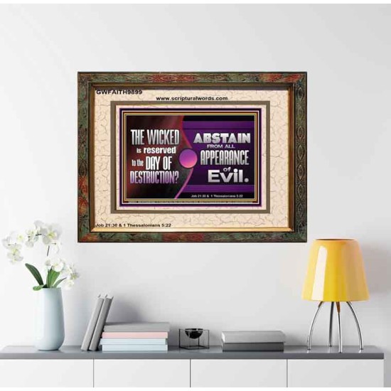 THE WICKED RESERVED FOR DAY OF DESTRUCTION  Portrait Scripture Décor  GWFAITH9899  