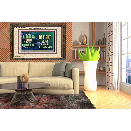 THE LORD IS WITH YOU TO SAVE YOU  Christian Wall Décor  GWFAITH10489  