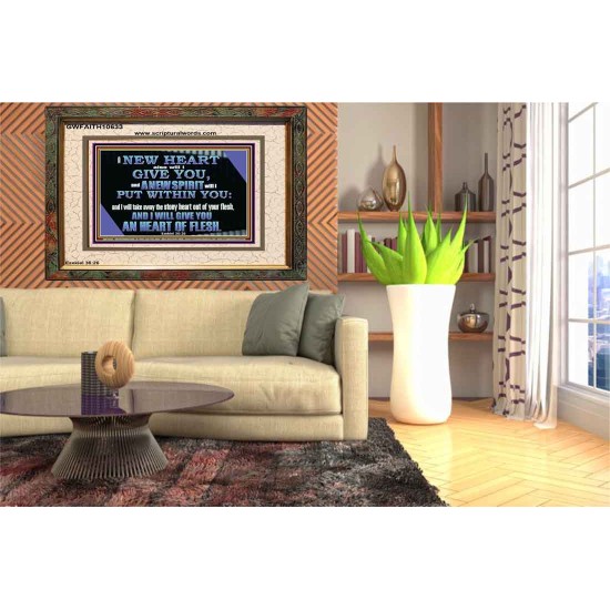 I WILL GIVE YOU A NEW HEART AND NEW SPIRIT  Bible Verse Wall Art  GWFAITH10633  