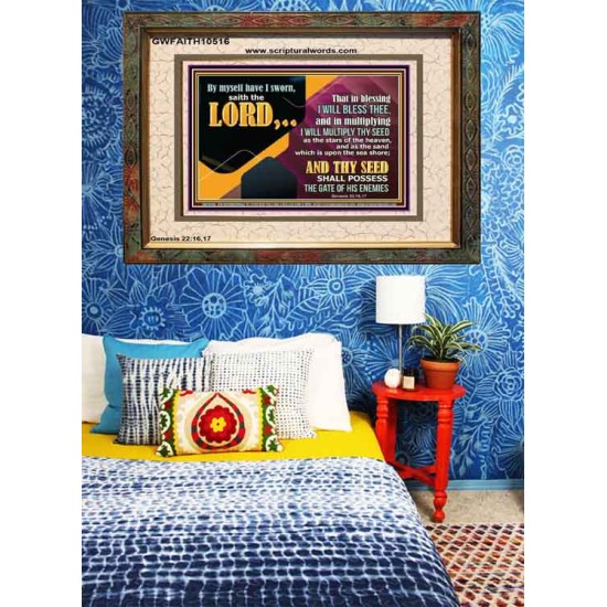 IN BLESSING I WILL BLESS THEE  Religious Wall Art   GWFAITH10516  