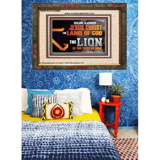 THE LION OF THE TRIBE OF JUDA CHRIST JESUS  Ultimate Inspirational Wall Art Portrait  GWFAITH12993  