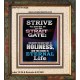 STRAIT GATE LEADS TO HOLINESS THE RESULT ETERNAL LIFE  Ultimate Inspirational Wall Art Portrait  GWFAITH10026  