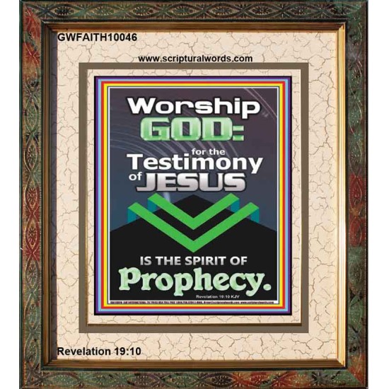 TESTIMONY OF JESUS IS THE SPIRIT OF PROPHECY  Kitchen Wall Décor  GWFAITH10046  