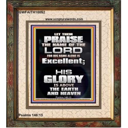 LET THEM PRAISE THE NAME OF THE LORD  Bathroom Wall Art Picture  GWFAITH10052  "16x18"
