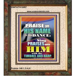 PRAISE HIM IN DANCE, TIMBREL AND HARP  Modern Art Picture  GWFAITH10057  "16x18"