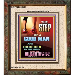 THE STEP OF A GOOD MAN  Contemporary Christian Wall Art  GWFAITH10477  