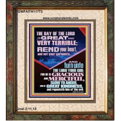 REND YOUR HEART AND NOT YOUR GARMENTS  Contemporary Christian Wall Art Portrait  GWFAITH11773  "16x18"