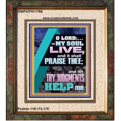 LET THY JUDGEMENTS HELP ME  Contemporary Christian Wall Art  GWFAITH11786  "16x18"