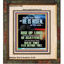 CHRIST JESUS IS RISEN LET THINE ENEMIES BE SCATTERED  Christian Wall Art  GWFAITH11795  "16x18"
