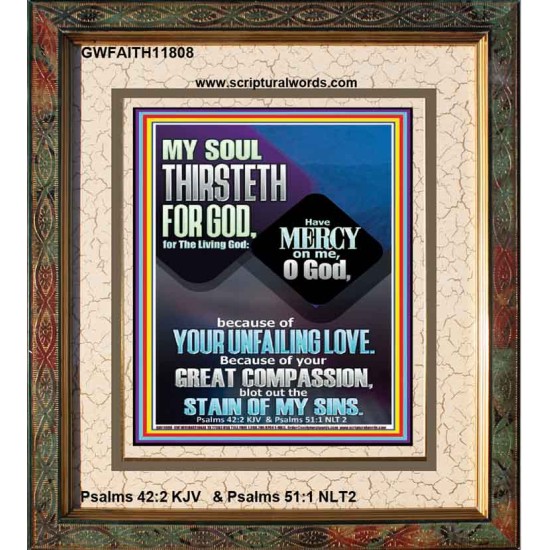 BECAUSE OF YOUR UNFAILING LOVE AND GREAT COMPASSION  Bible Verse Portrait  GWFAITH11808  