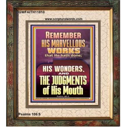 REMEMBER HIS MARVELLOUS WORKS  Scripture Portrait   GWFAITH11810  "16x18"