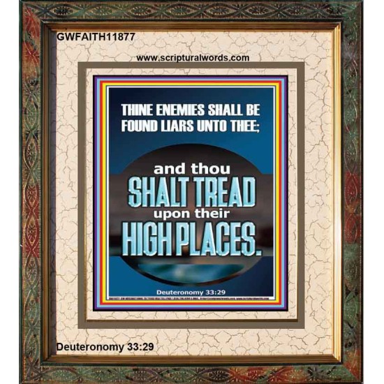 THINE ENEMIES SHALL BE FOUND LIARS UNTO THEE  Printable Bible Verses to Portrait  GWFAITH11877  
