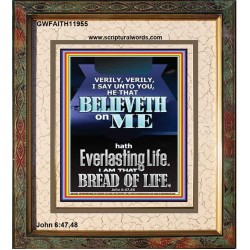 I AM THAT BREAD OF LIFE  Unique Power Bible Portrait  GWFAITH11955  "16x18"