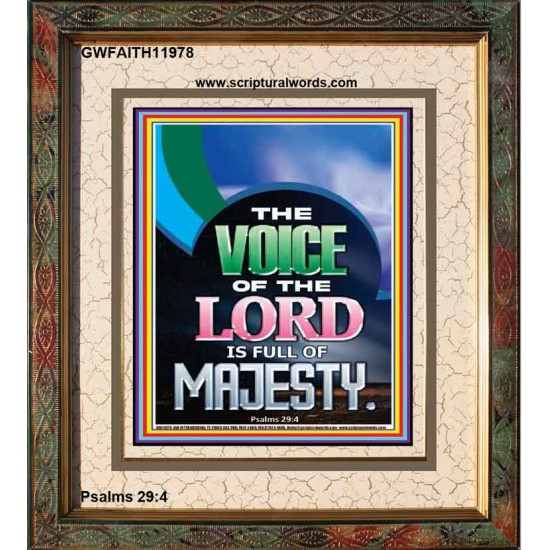 THE VOICE OF THE LORD IS FULL OF MAJESTY  Scriptural Décor Portrait  GWFAITH11978  