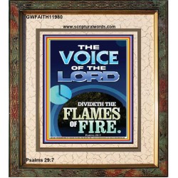THE VOICE OF THE LORD DIVIDETH THE FLAMES OF FIRE  Christian Portrait Art  GWFAITH11980  "16x18"