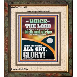 THE VOICE OF THE LORD MAKES THE DEER GIVE BIRTH  Christian Portrait Wall Art  GWFAITH11982  