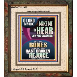MAKE ME TO HEAR JOY AND GLADNESS  Scripture Portrait Signs  GWFAITH11988  "16x18"